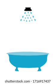 Bath and shower cartoon image