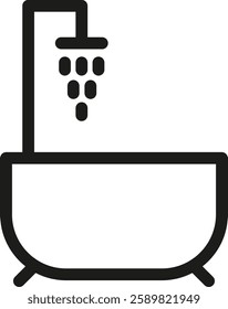 A bath shower is a combined fixture offering the versatility of both a relaxing bath and a quick shower. It includes a showerhead, tub, and various controls for water temperature and flow.