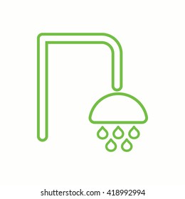 bath shower hygiene spa relax green icon