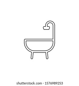 Bath shower icon. Bathroom symbol. Logo design element