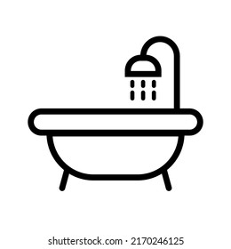 Bath and shower icon. Bath icon. Vector.