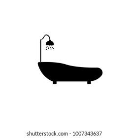 bath shower icon.black design color