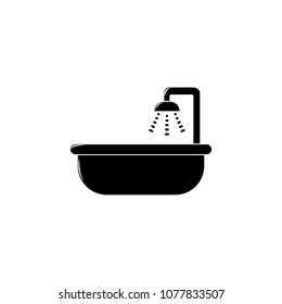 bath with shower illustration. Element of a bathroom for mobile concept and web apps. Detailed bath with shower illustration can be used for web and mobile. Premium icon on white background