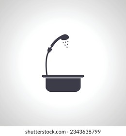 bath with shower isolated icon.