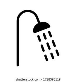 bath shower vector glyph flat icon 