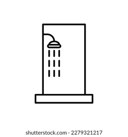 Bath shower vector icon flat illustration on white background..eps