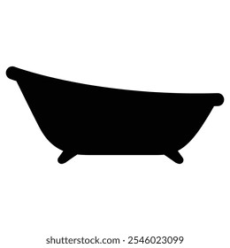 Bath Silhouette Icon for Relaxation, Spa, and Wellness