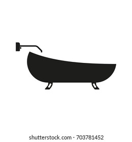 Bath silhouettes Vector black icon on white background