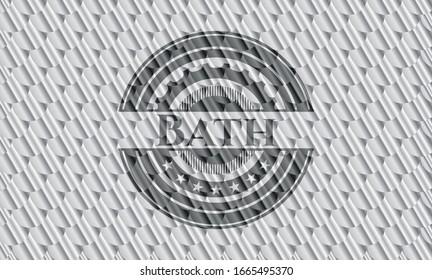 Bandera brillante plateada. Patrón de escalas. Ilustración vectorial. Detallado.
