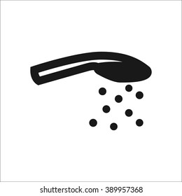 Bath simple icon on colorful white background