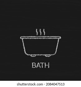 Icono vectorial de estilo de esbozo de Bath. Firmar para el concepto móvil y el diseño web