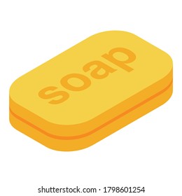 Bath soap icon. Isometric of bath soap vector icon for web design isolated on white background