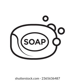 plantilla de vector de diseño de icono de línea de jabón de baño