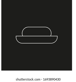 bath soap tablet on white background