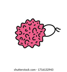 bath sponge doodle icon, vector illustration 
