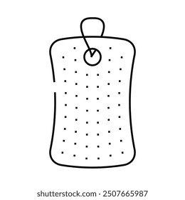 Icono de línea de higiene de esponja de baño. Vector de higiene de esponja de baño. Ilustración negra de contorno aislado