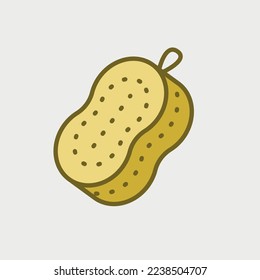 Bath sponge icon. Hygiene wisp of bast. Vector illustration