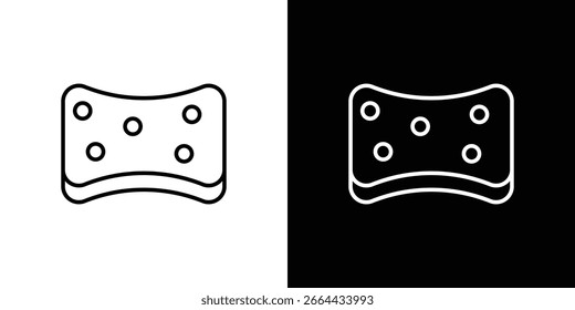 Icono de esponja de baño en Formas de línea, Ilustración vectorial de diseño de línea delgada