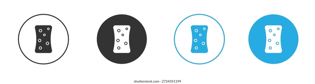 Elemento de diseño de iconos de esponja de baño. Ilustración vectorial sobre fondo blanco.