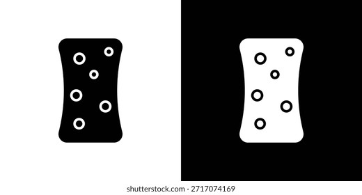 Design de silhueta de vetor de ícones de esponja de banho. Ilustração de design gráfico plano vetorial.