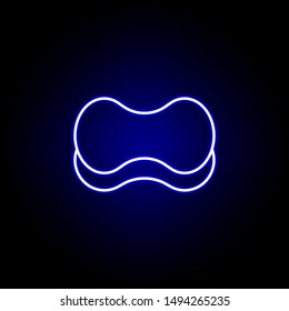 bath sponge line neon icon. Elements of Beauty and Cosmetics illustration icon. Signs and symbols can be used for web, logo, mobile app, UI, UX on black background