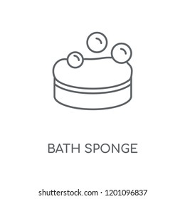 Bath Sponge linear icon. Bath Sponge concept stroke symbol design. Thin graphic elements vector illustration, outline pattern on a white background, eps 10.