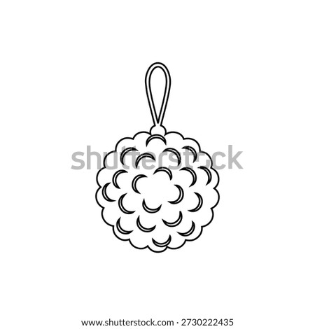 Bath sponge outline shower loofah scrubber