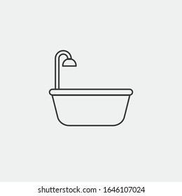bath tab with shower icon