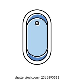 bath top view color icon vector. bath top view sign. isolated symbol illustration