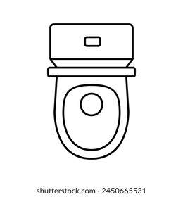 bath top view line icon vector. bath top view sign. isolated contour symbol black illustration