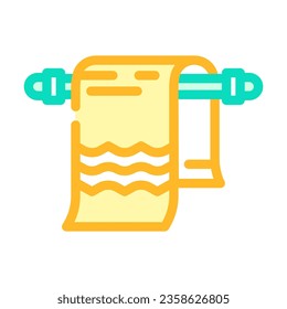 bath towel hygiene color icon vector. bath towel hygiene sign. isolated symbol illustration