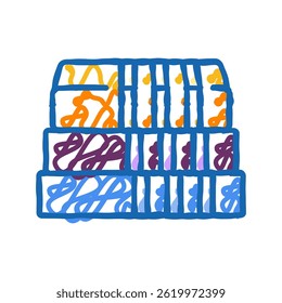 bath towel hygiene doodle icon sketch vector. bath towel hygiene sign. isolated symbol illustration
