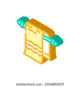 vector de icono isométrico de higiene de toallas de baño. señal de higiene de toallas de baño. ilustración de símbolo aislado