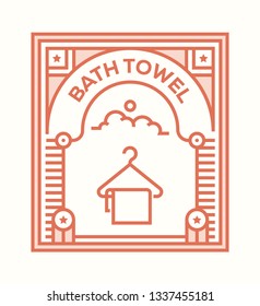 BATH TOWEL ICON CONCEPT