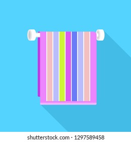Bath towel icon. Flat illustration of bath towel vector icon for web design