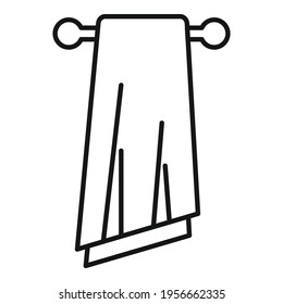 Bath towel icon. Outline Bath towel vector icon for web design isolated on white background