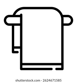 Ícone de toalha de banho. Ícone de vetor de toalha de banho de contorno para web design isolado no fundo branco