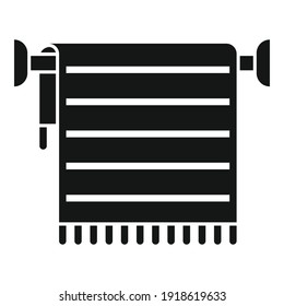 Icono de toalla de baño. Ilustración simple del icono del vector de toalla de baño para el diseño web aislado en fondo blanco