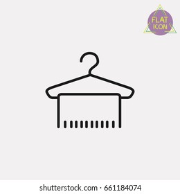 bath towel line icon