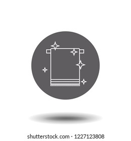 Bath towel on rack outline icon. linear style sign for mobile concept and web design. towel hanging simple line vector icon. Symbol, logo illustration.