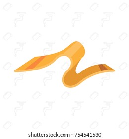 Bath towel orange on a white background. Vector illustration.
