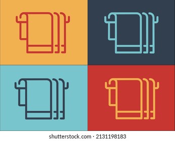 Bath Towels Logo Template, Simple Flat Icon of clean,bath,soft