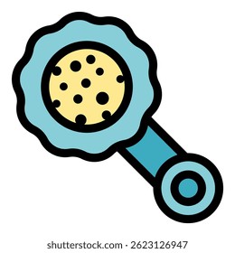 Bath toy icon. Outline bath toy vector icon color flat isolated