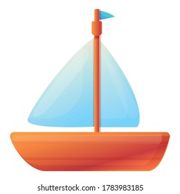 Bath toy ship icon. Cartoon of bath toy ship vector icon for web design isolated on white background