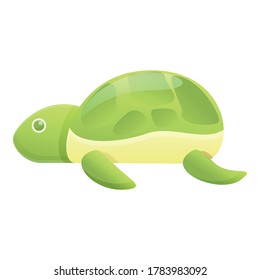 Bath toy turtle icon. Cartoon of bath toy turtle vector icon for web design isolated on white background