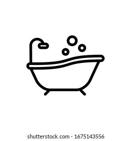 bath tub icon design vector template