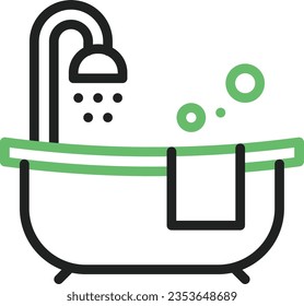 Bath Tub Icon image. Suitable for mobile application.
