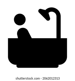 Bath tub icon isolated vector illustration. High quality black style vector icon. Bathtub symbol