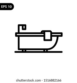 Bath tub icon. Bath room icon. vector illustration logo template. eps10