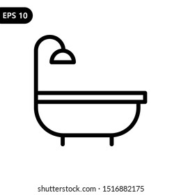 Bath tub icon. Bath room icon. vector illustration logo template. eps10